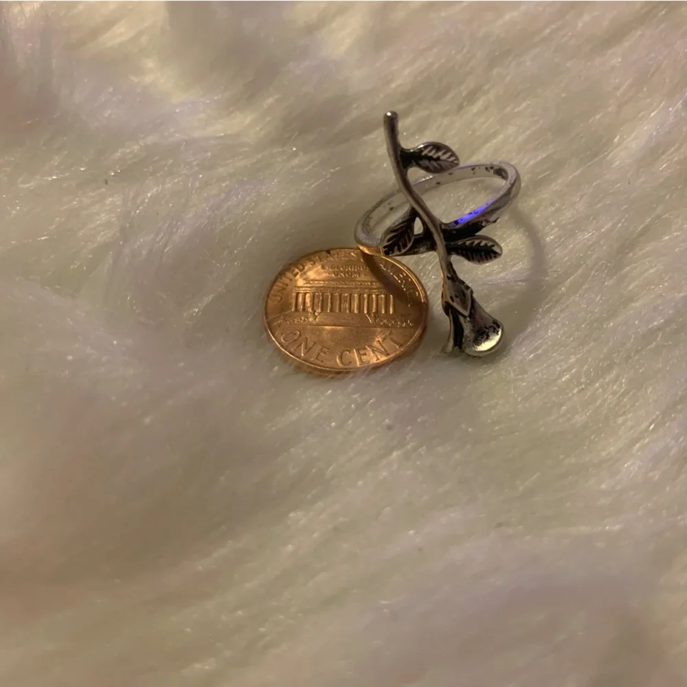 JEWELRY RING SILVER ROSE FLOWER - Picture 6 of 7